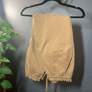 Abercrombie Soft AF Tan High Waisted Sweat Pants Joggers SZ M